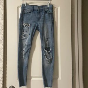Medium wash ankle leggings jeans